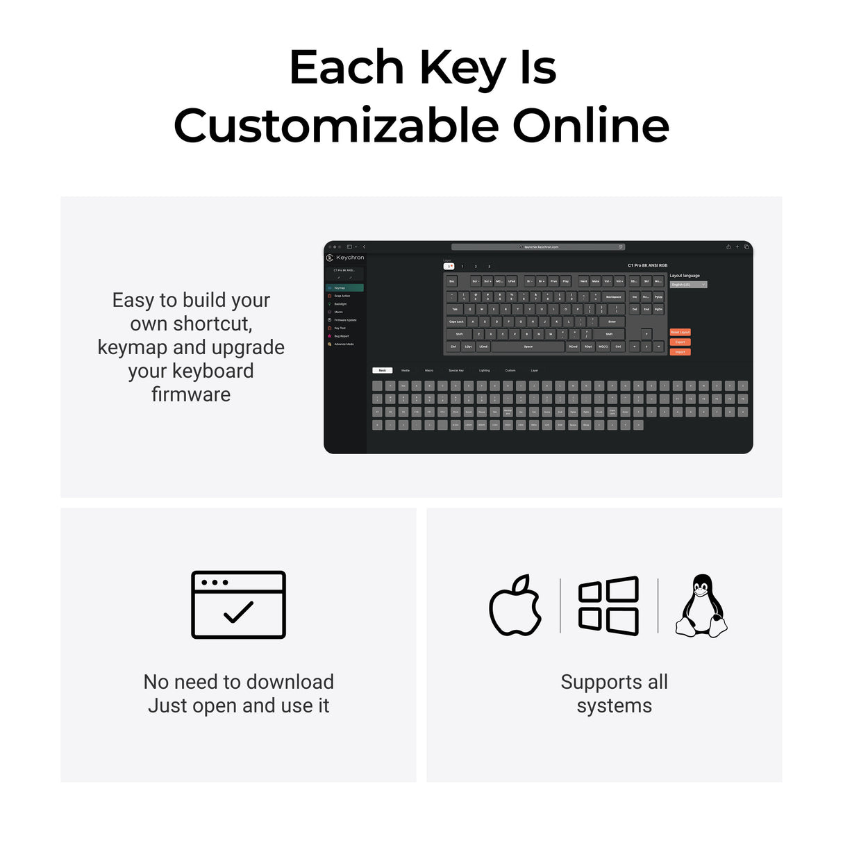 Keychron C1 PRO 8K Launcher Customization