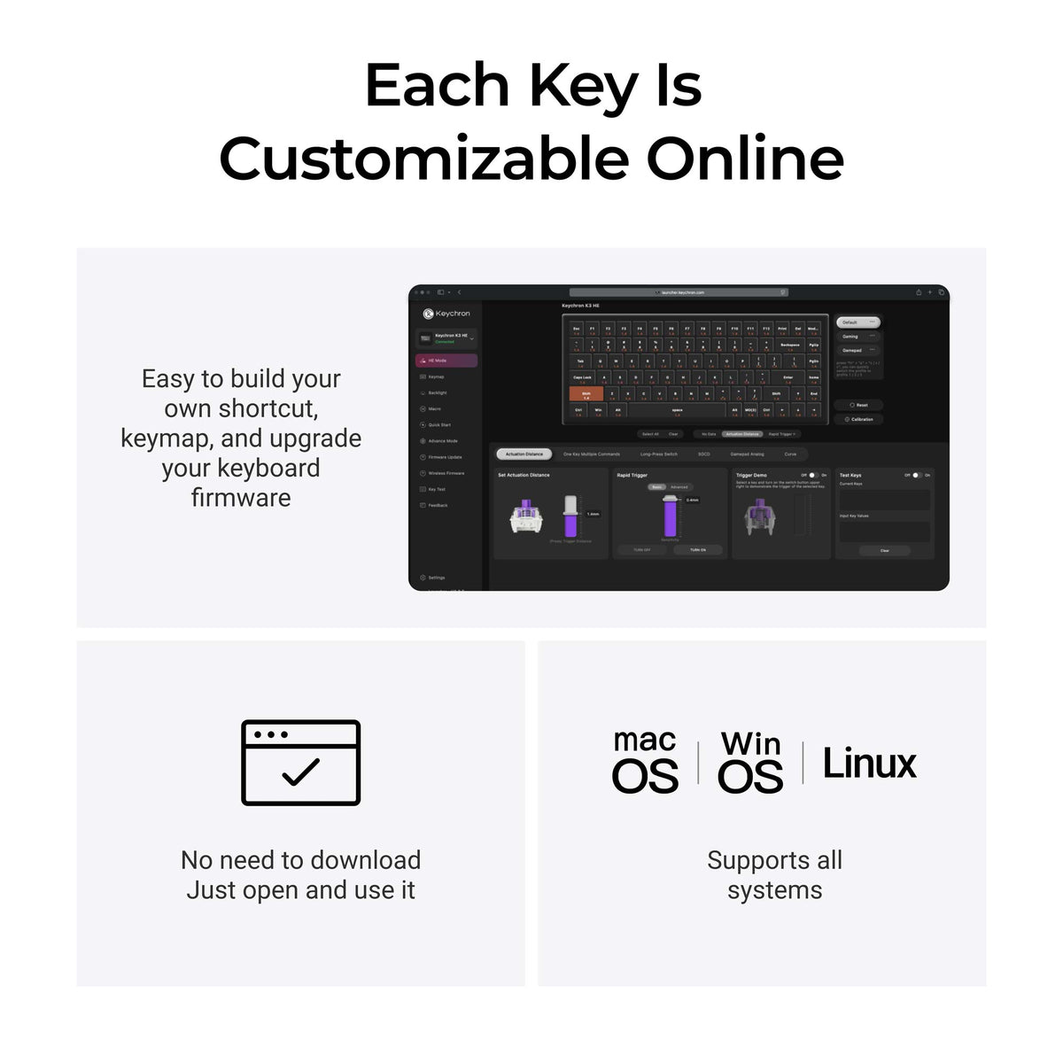 Keychron K3 HE Wireless Magnetic Switch Keyboard (Japan JIS Layout)