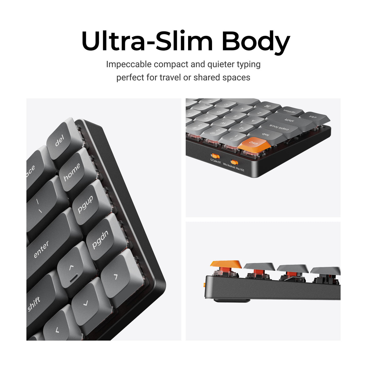 Keychron K7 Max QMK/VIA Wireless Custom Mechanical Keyboard Ultra-slim Body