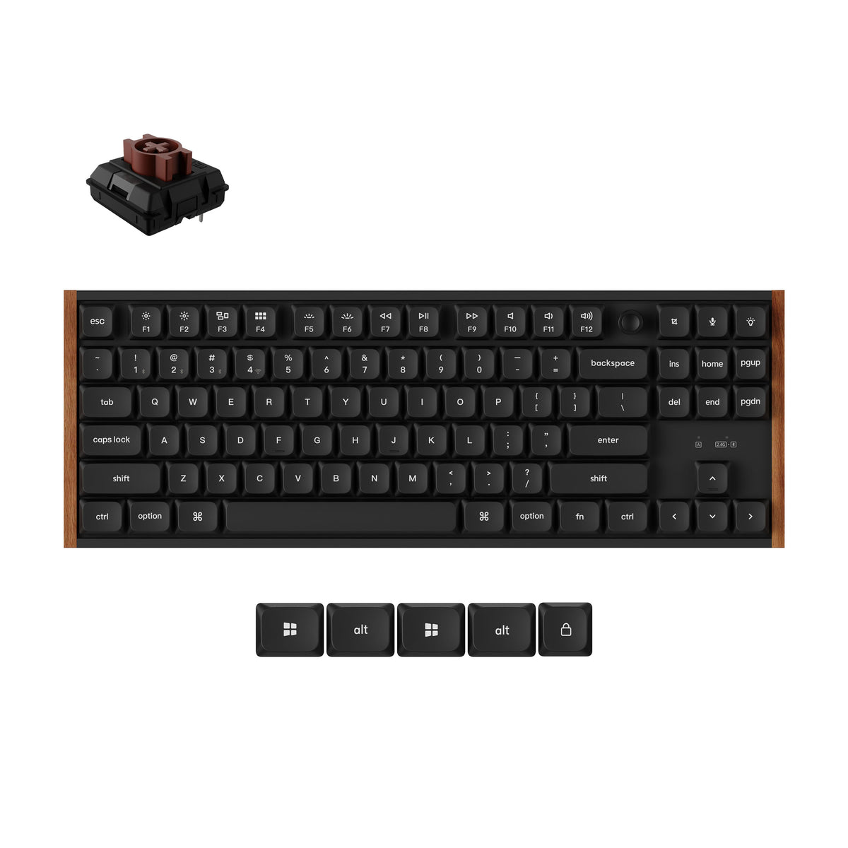 Keychron K1 Ultra 8K Wireless Custom Mechanical Keyboard Milk POM Switch Brown