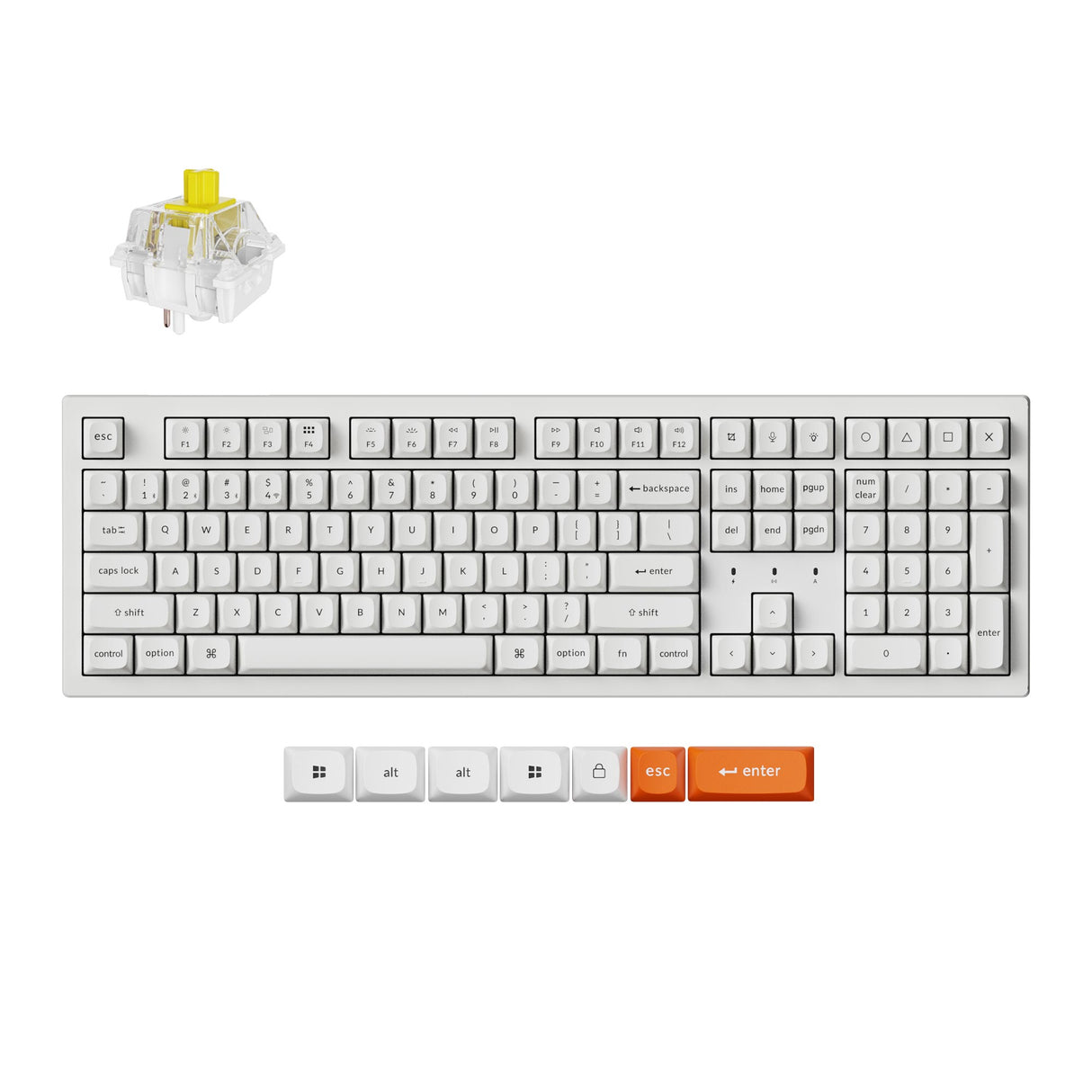 Keychron K10 Max QMK Wireless Custom Mechanical Keyboard RGB Backlight 100% Layout Fully Assembled for Mac Windows Linux Hot Swappable Keychron Super Banana