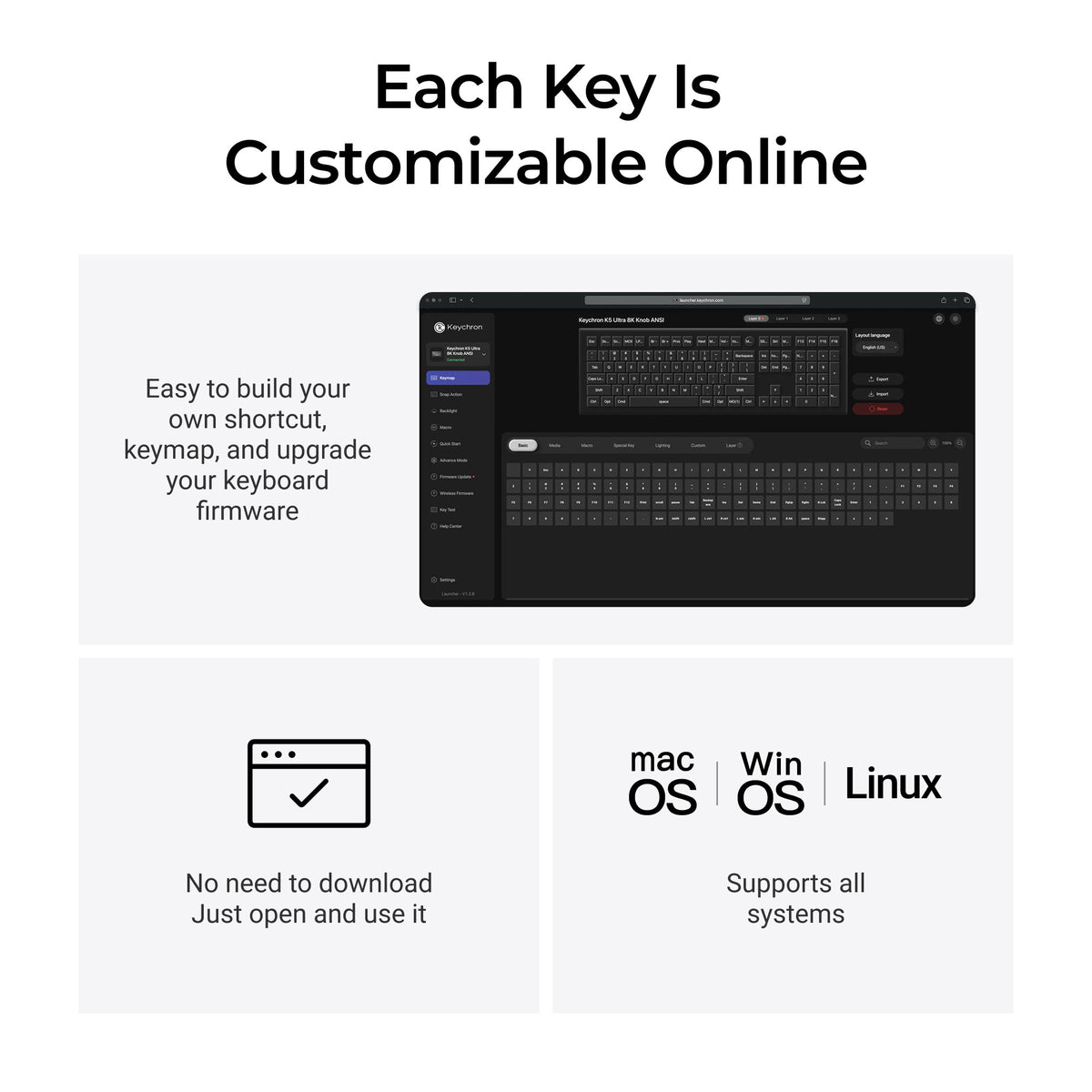 Keychron K5 Ultra 8K Wireless Custom Mechanical Keyboard