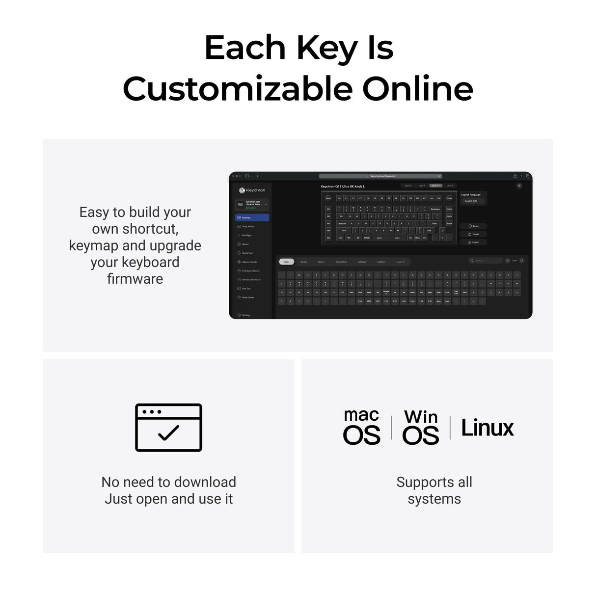 Keychron Q11 Ultra 8K Wireless Custom Mechanical Keyboard