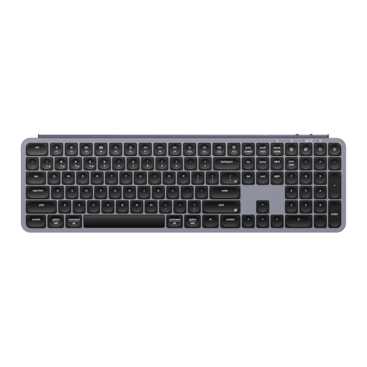 Keychron B6 Pro Ultra Slim Wireless Keyboard full size Layout for Mac Windows Linux Space Gray