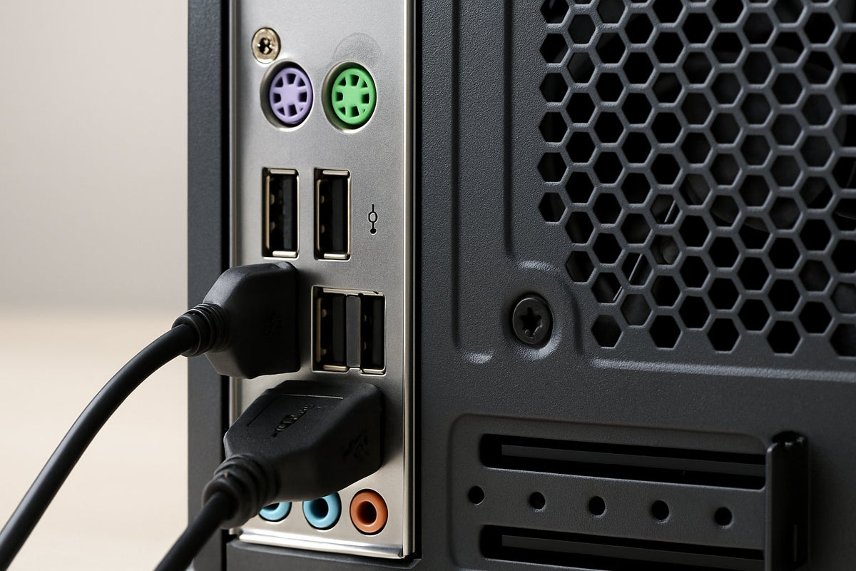 where to plug in keyboard and mouse on pc