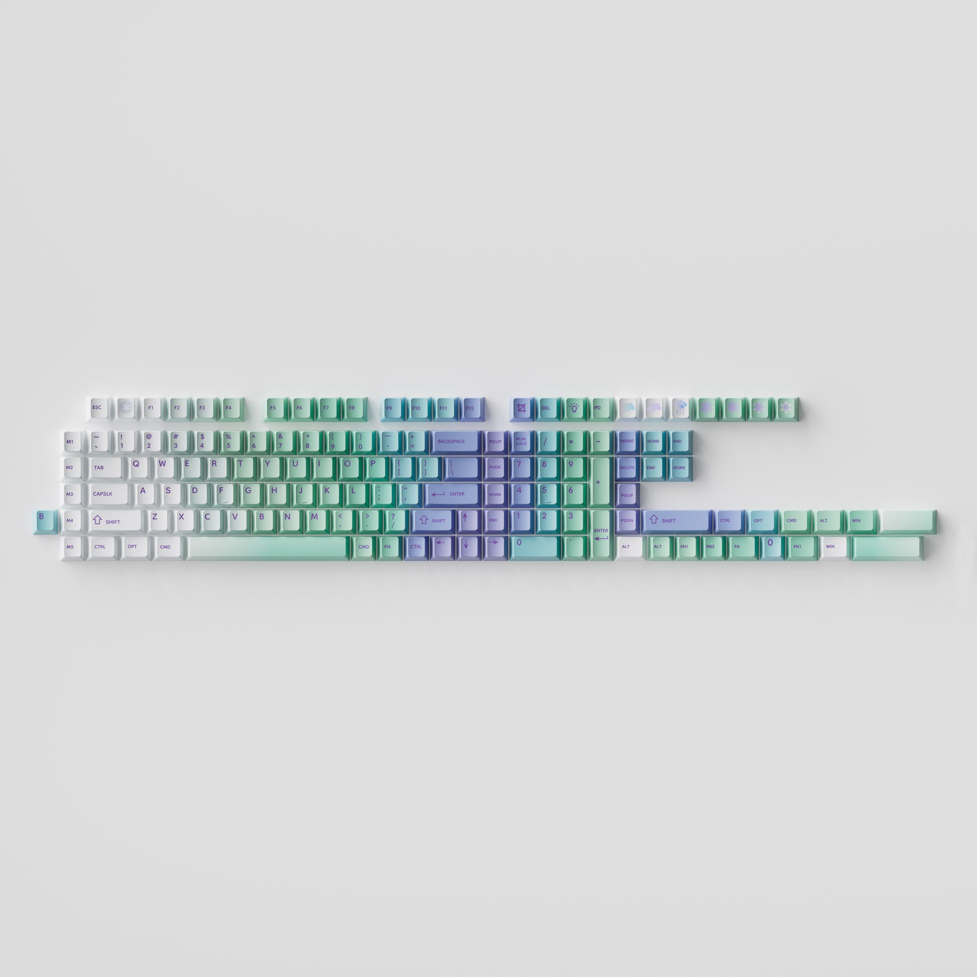 Cloud and Snow - Cherry Profile Dye-Sub PBT Full Keycap Set