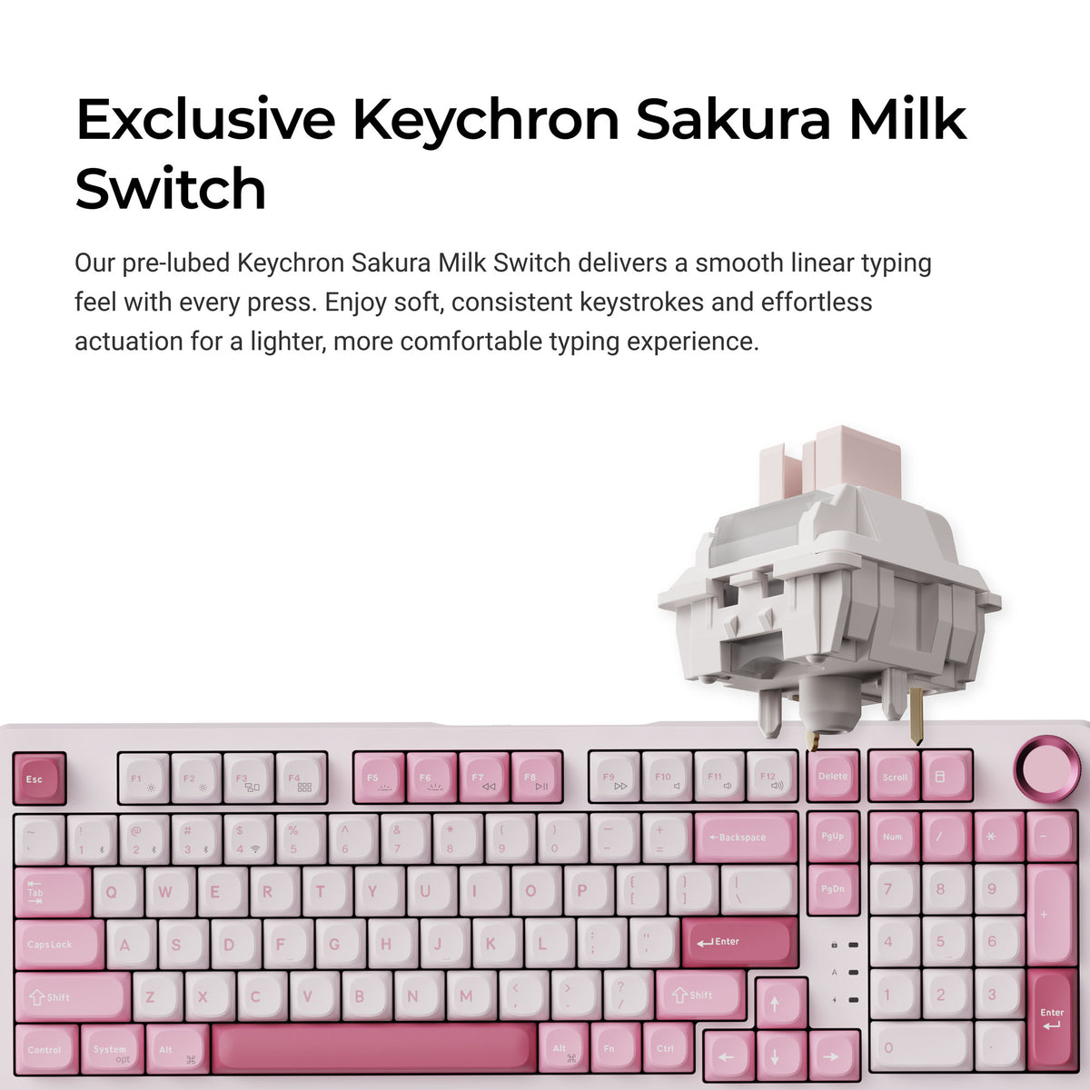 J3 SE Keychron Sakura Milk Switch