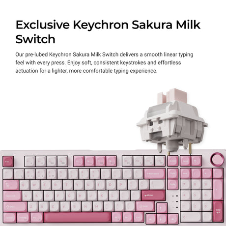 J3 SE Keychron Sakura Milk Switch