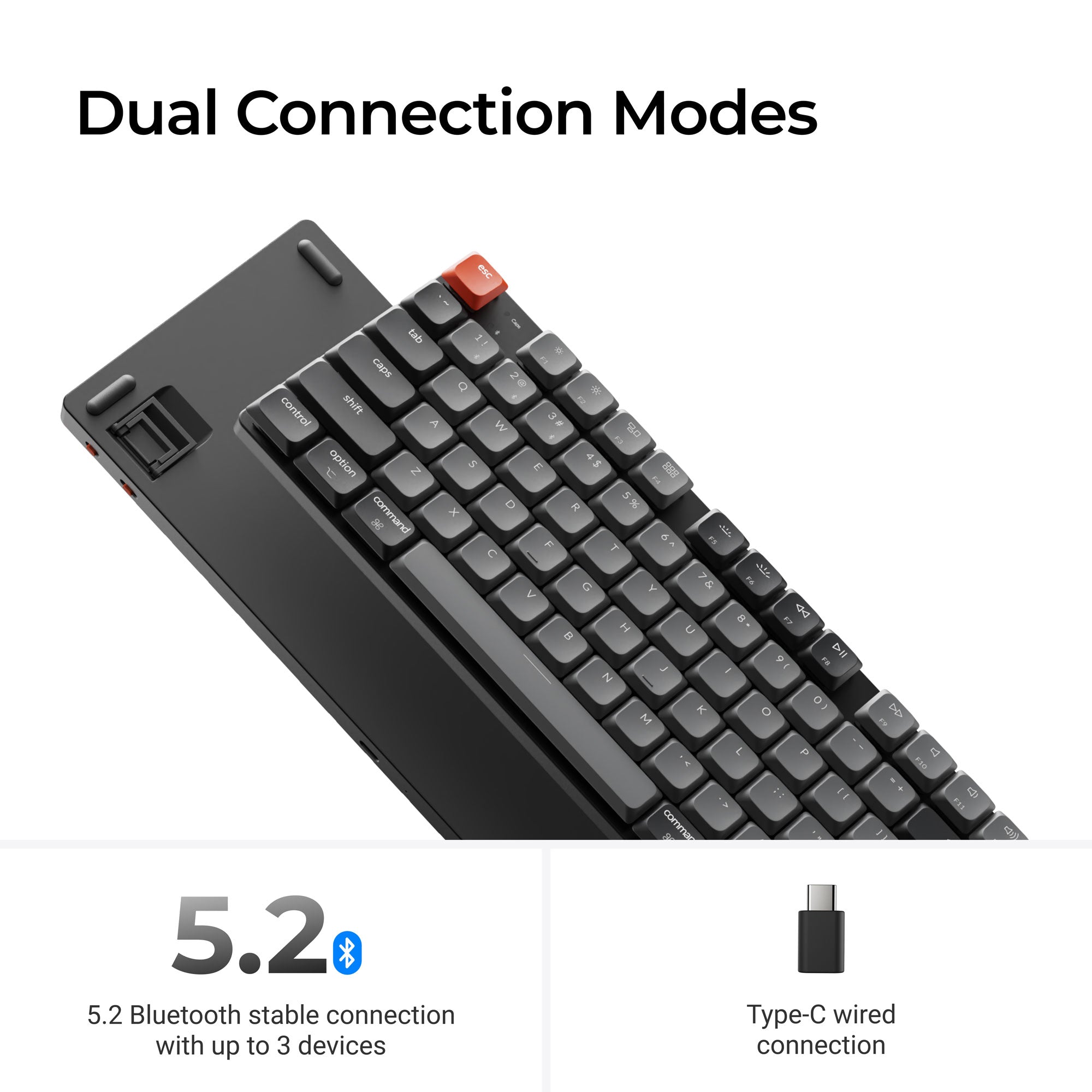 Keychron K1 QMK Version 6 Dual Connection Modes
