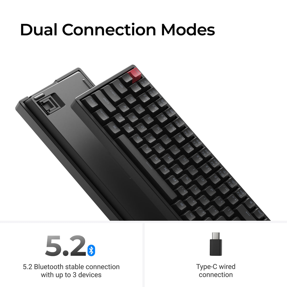 Keychron K2 QMK Wireless Mechanical Keyboard (Version 3) Dual Connection Modes