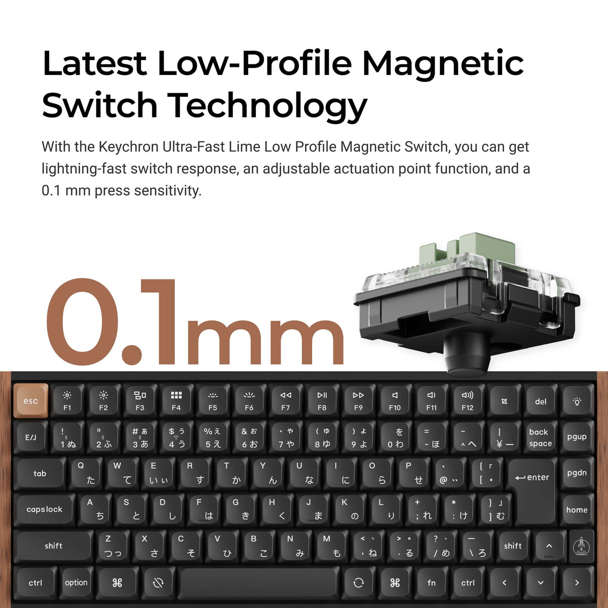 Keychron K3 HE Wireless Magnetic Switch Keyboard (Japan JIS Layout)
