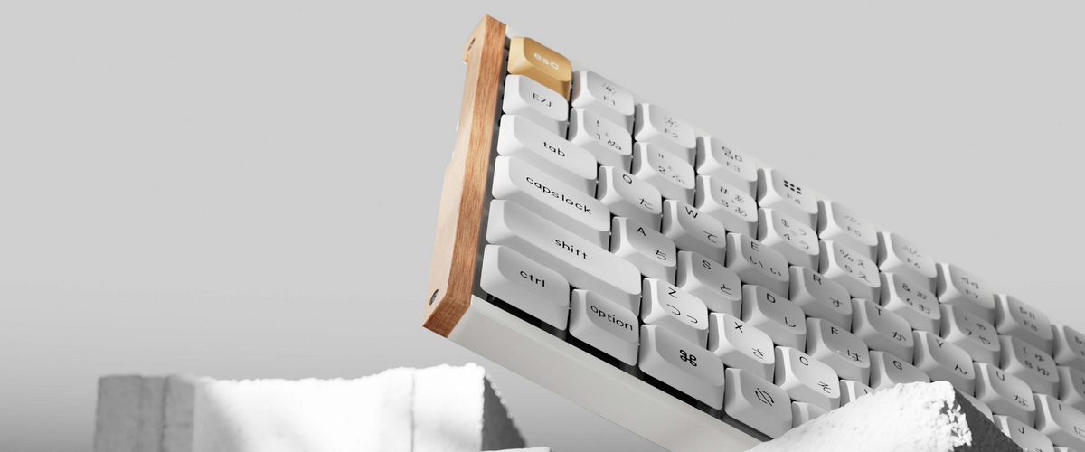 Keychron K3 HE Wireless Magnetic Switch Keyboard (Japan JIS Layout) White Version Metal and Wood Frame