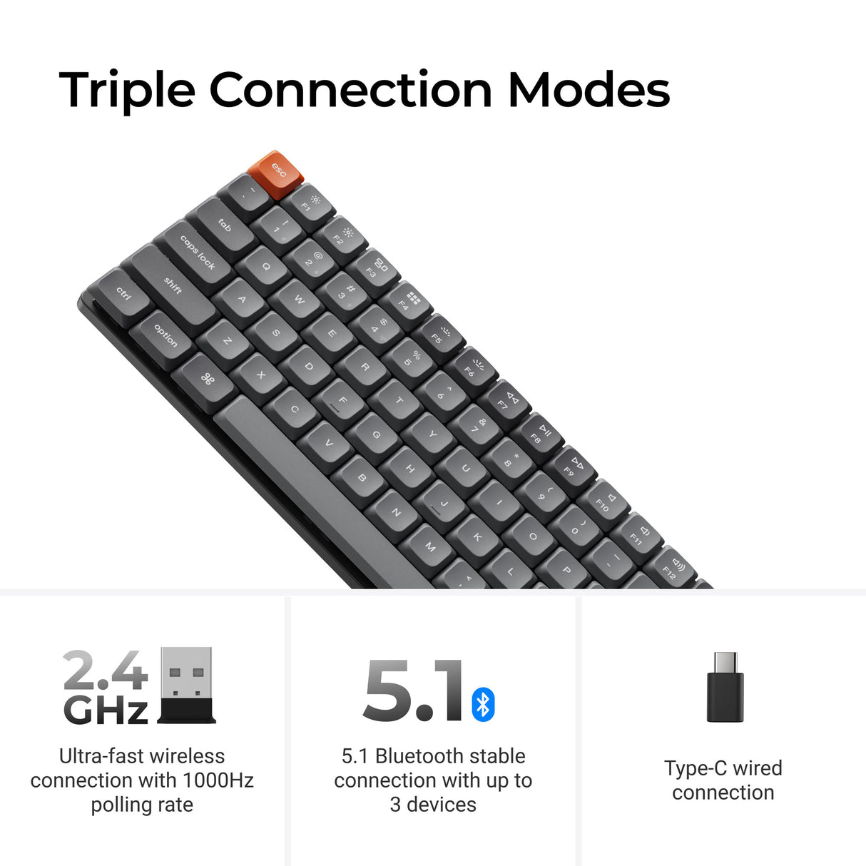Keychron K3 Max Triple Connection Modes
