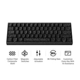 Keychron 60% carbon fiber composite magnetic keyboard, 8K polling rate, adjustable actuation, hot-swappable, AI key customization