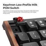 Keychron K1 Ultra 8K Wireless Custom Mechanical Keyboard Features Low Profile Milk POM Switch
