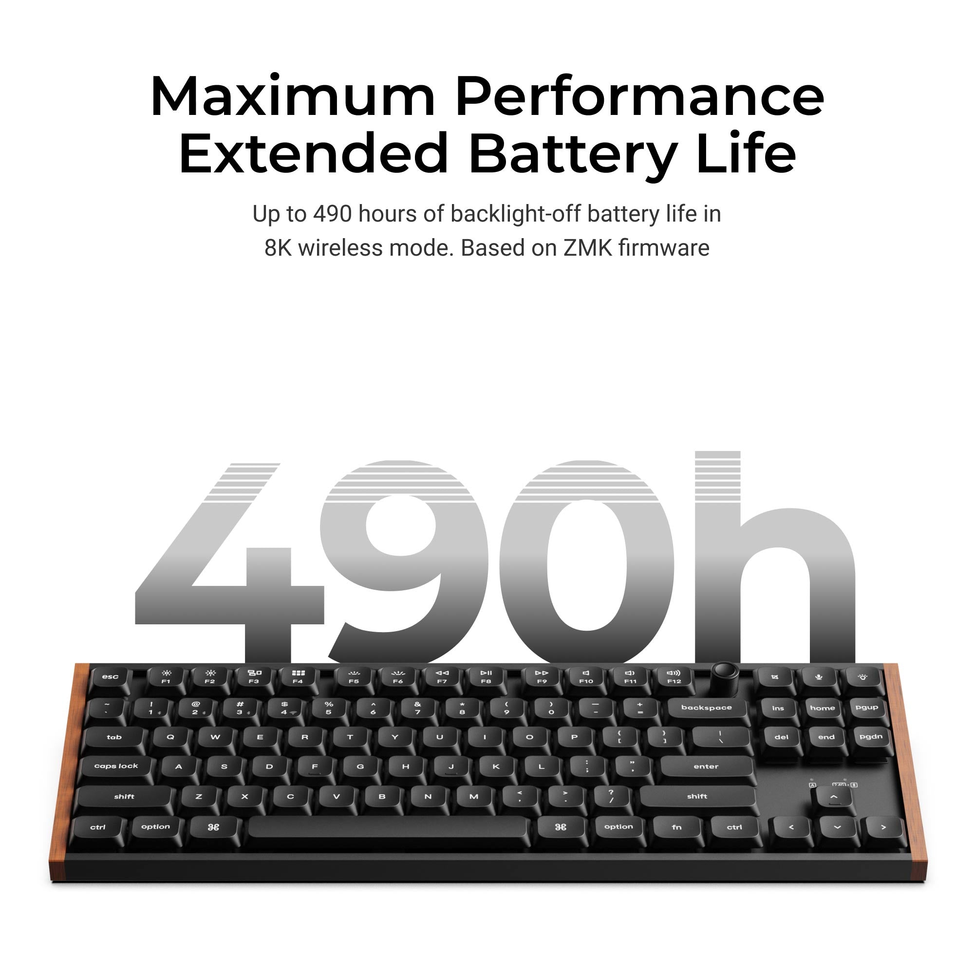 Keychron K1 Ultra 8K Wireless Custom Mechanical Keyboard Features Maximum Performance Extended Battery Life