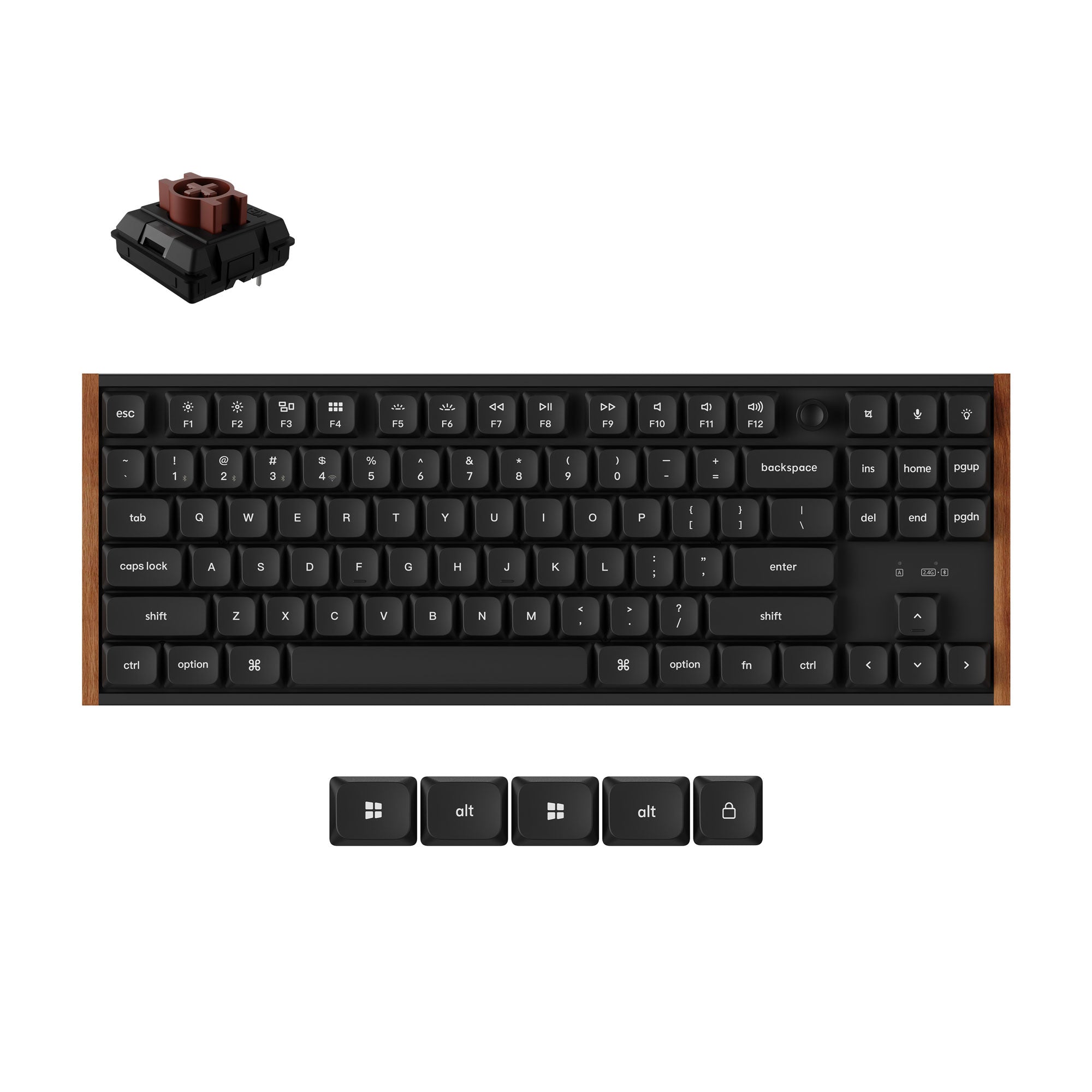 Keychron K1 Ultra 8K Wireless Custom Mechanical Keyboard Milk POM Switch Brown