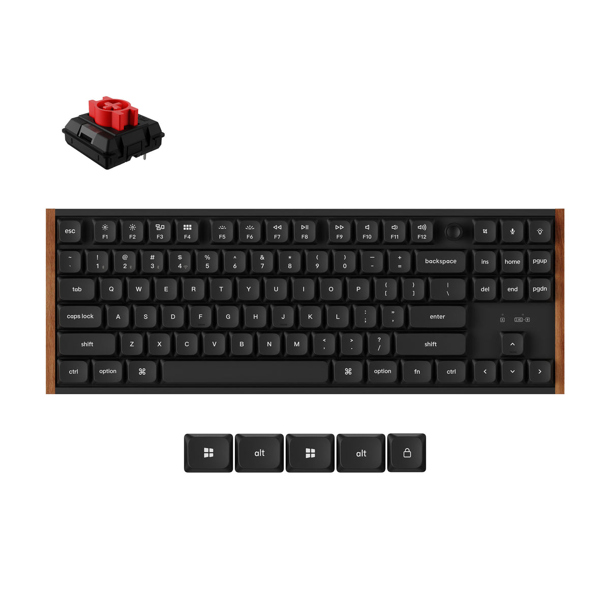 Keychron K1 Ultra 8K Wireless Custom Mechanical Keyboard Milk POM Switch Red