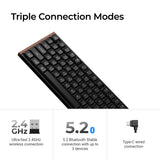 Keychron K1 Ultra 8K Wireless Custom Mechanical Keyboard showcasing triple connection modes with Bluetooth and wired options.