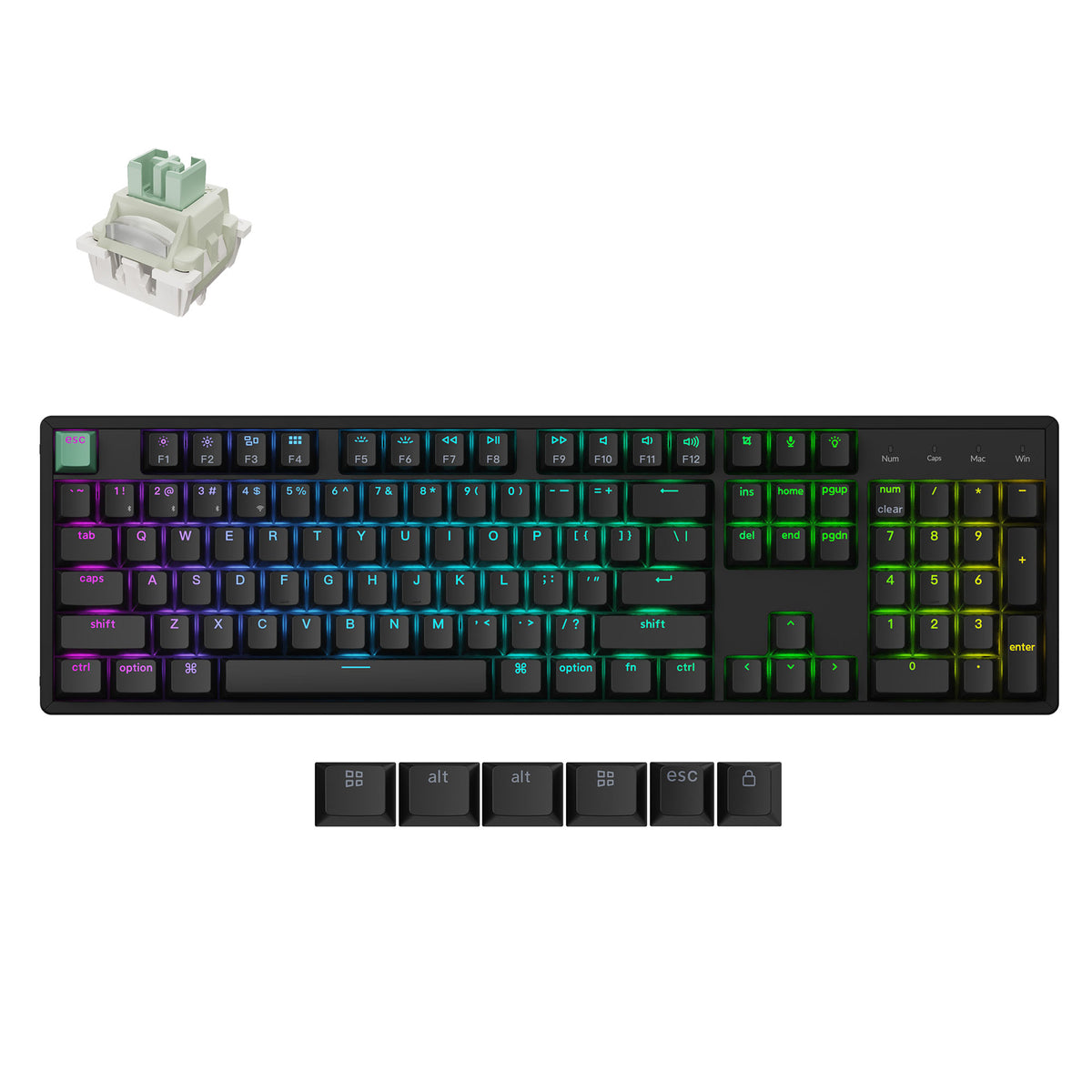 Keychron-K10-HE-Swappable-RGB-Backlight-Aluminum-Keychron-Ultra-Fast-Lime-Switch-Special-Edition-Black-Standard