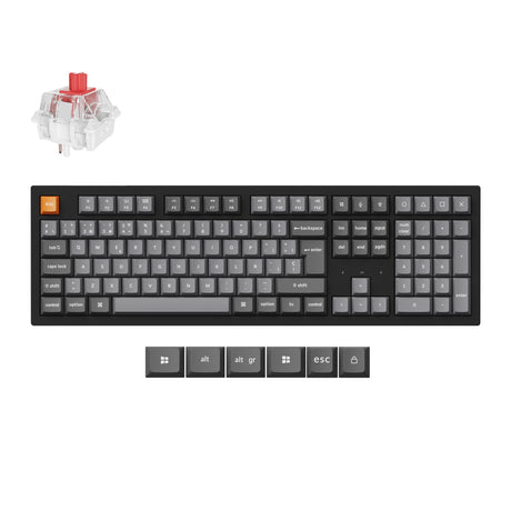 Keychron K10 Max QMK Wireless Custom Mechanical Keyboard RGB Backlight 100percent Layout Fully Assembled Hot Swappable Keychron Super Red ISO Spain Layout