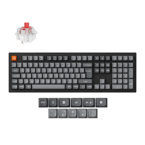 Keychron K10 Max QMK Wireless Custom Mechanical Keyboard RGB Backlight 100percent Layout Fully Assembled Hot Swappable Keychron Super Red ISO UK Layout