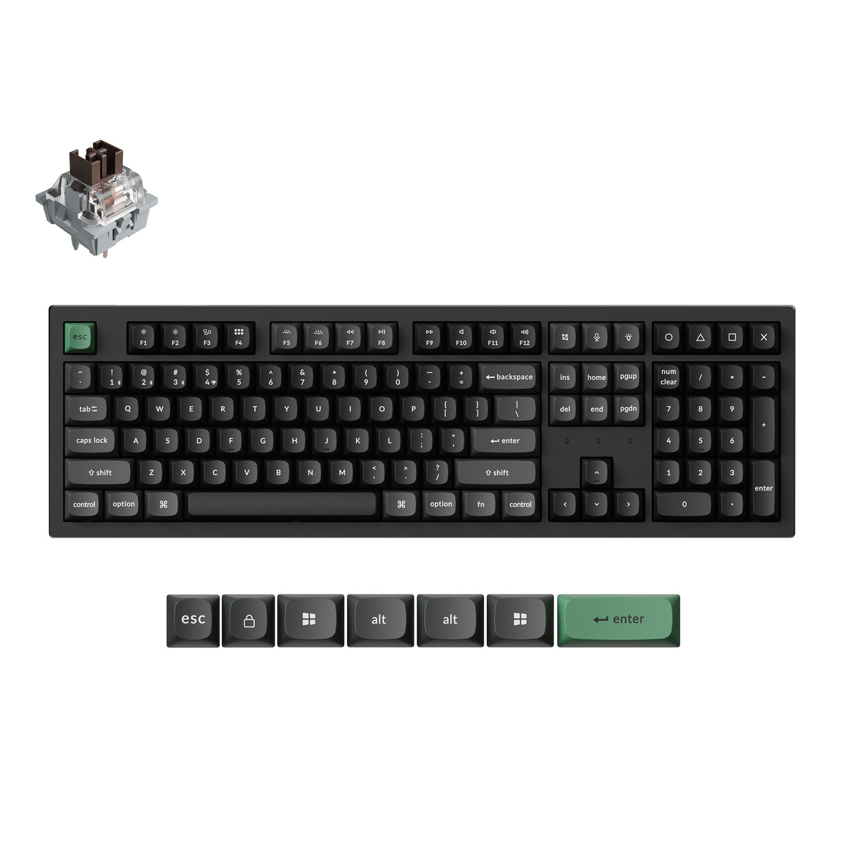 Keychron K10 Ultra 8K Wireless Custom Mechanical Keyboard Brown Apex Switch