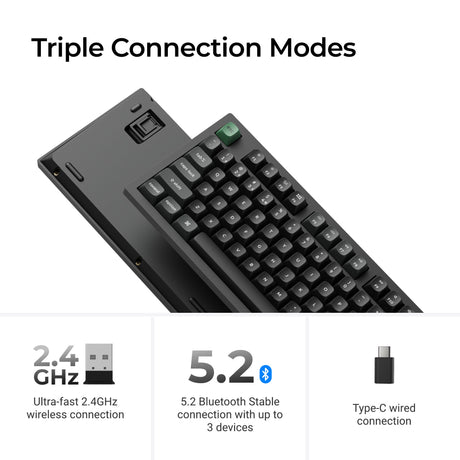 Keychron K10 Ultra 8K Wireless Custom Mechanical Keyboard Triple Connection