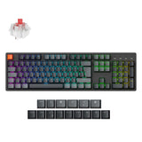Keychron K10 QMK Wireless Mechanical Keyboard ISO-Nordic Aluminum Red Switch