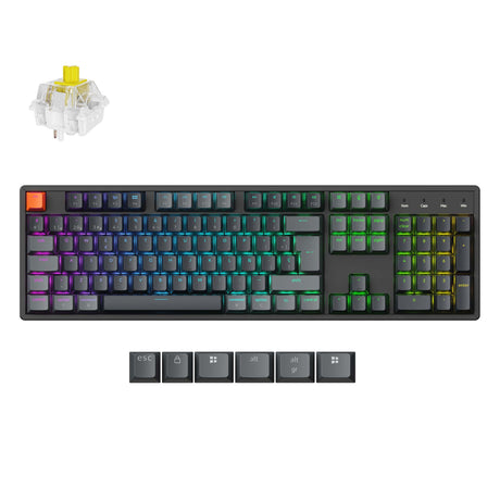 Keychron K10 QMK Wireless Mechanical Keyboard ISO-Spanish Aluminum Banana Switch