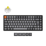Keychron K2 Max QMK Wireless Custom Mechanical Keyboard 75% Layout Fully Assembled for Mac Windows Linux Keychron Super Banana ISO German Layout