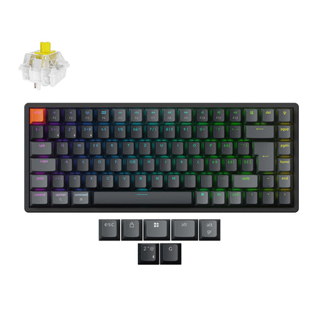 Keychron K2 Version 3 QMK Wireless Keyboard ISO Swiss Aluminum Banana Switch