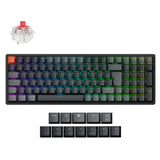 Keychron K4 QMK Wireless Mechanical Keyboard ISO-French Aluminum Red Switch