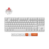Keychron K8 Max QMK Wireless Custom Mechanical Keyboard Hot Swappable RGB Backlight Aluminum Frame TKL Layout Fully Assembled for Mac Windows Linux Keychron Super Red-white version