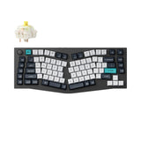 Keychron Q10 Max QMK/VIA Wireless Custom Mechanical Keyboard 75% Alice Layout Aluminum Black Fully Assembled Knob for Mac Windows Linux Gateron Jupiter Banana