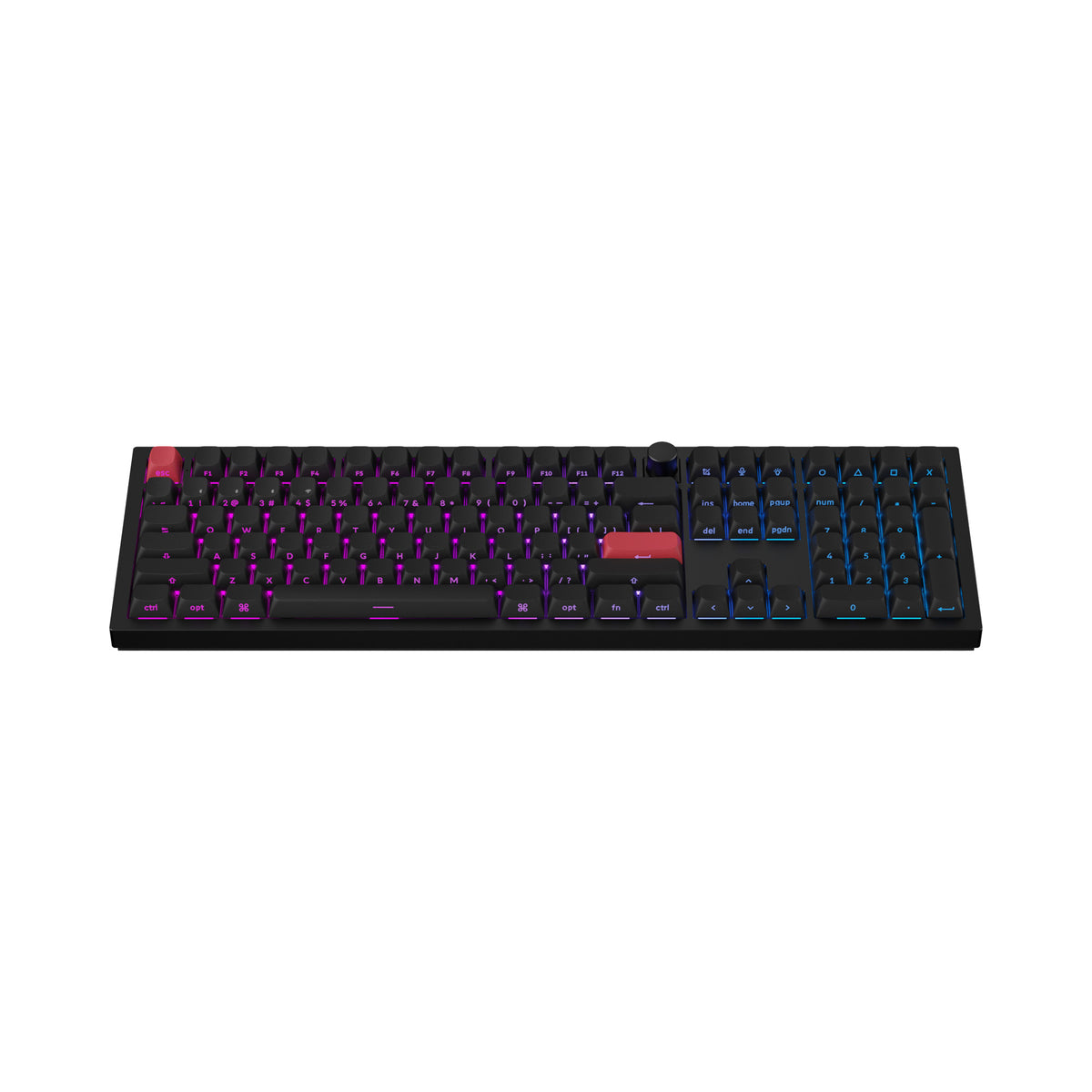 Keychron Q6 Max QMK VIA Wireless Custom Mechanical Keyboard 100% Layout Aluminum Black Side-Printed PBT Keycaps for Mac Windows Linux