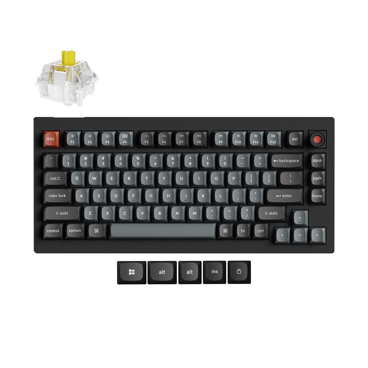 Keychron V1 8K QMK Wired Custom Mechanical Keyboard Keychron Super Switch Banana
