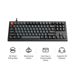 Keychron V3 8K QMK Wired Custom Mechanical Keyboard