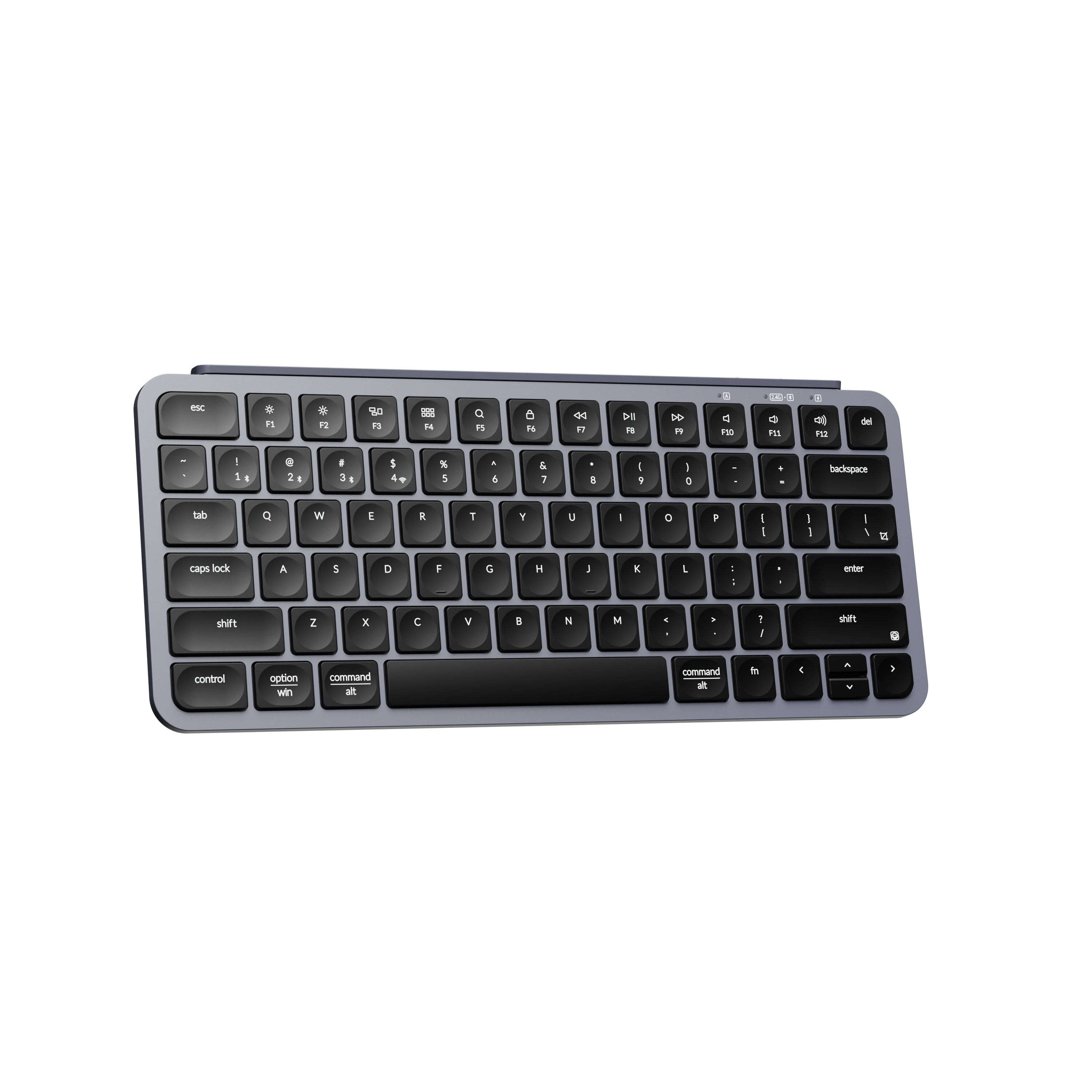 Keychron B1 Pro Ultra Slim Wireless Keyboards 75 Percent Layout for Mac Windows and Android Space Gray