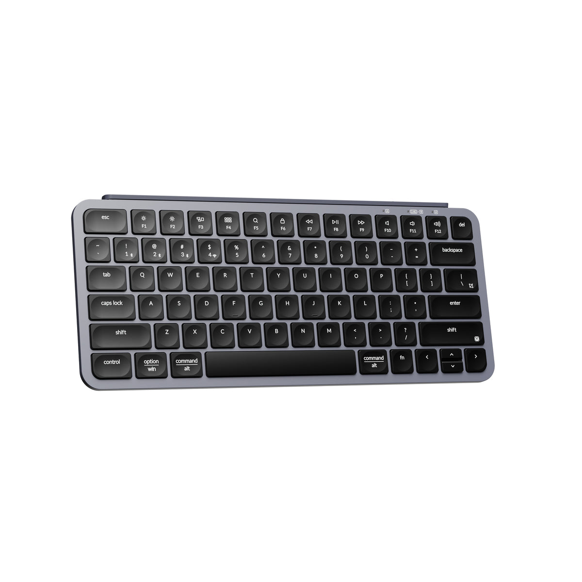 Keychron B1 Pro Ultra Slim Wireless Keyboards 75 Percent Layout for Mac Windows and Android Space Gray
