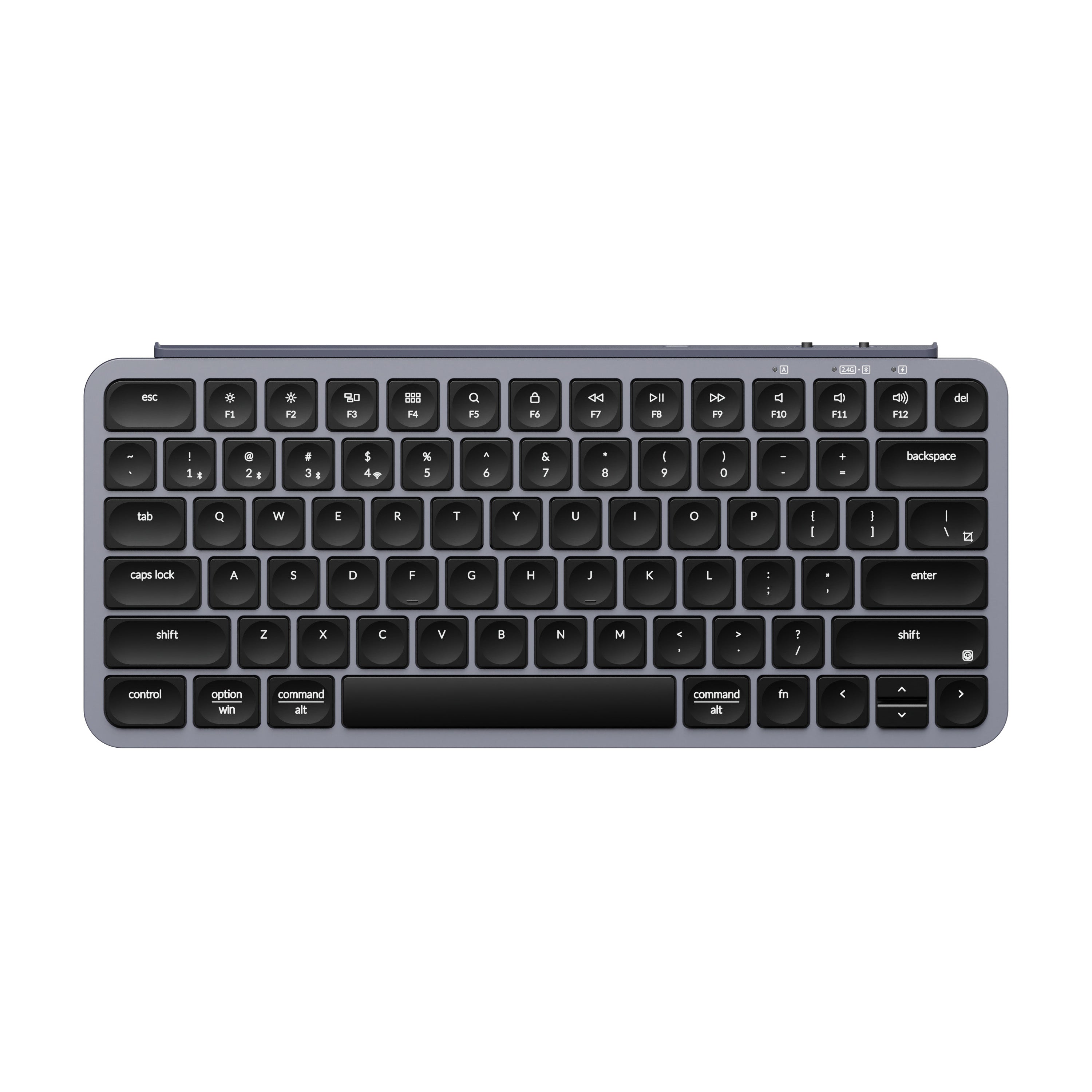 Keychron B1 Pro Ultra Slim Wireless Keyboards 75 Percent Layout for Mac Windows and Android Space Gray