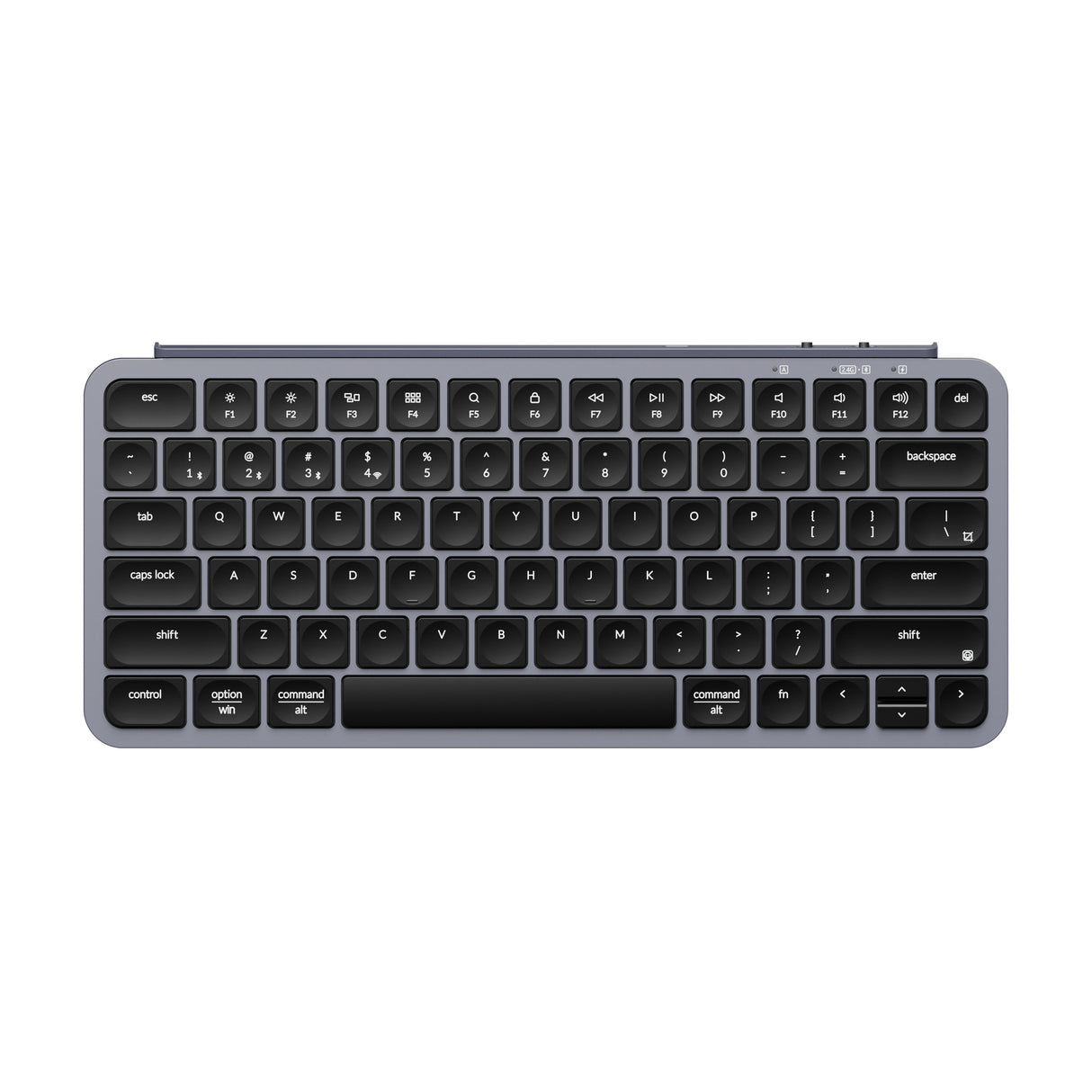 Keychron B1 Pro Ultra Slim Wireless Keyboards 75 Percent Layout for Mac Windows and Android Space Gray