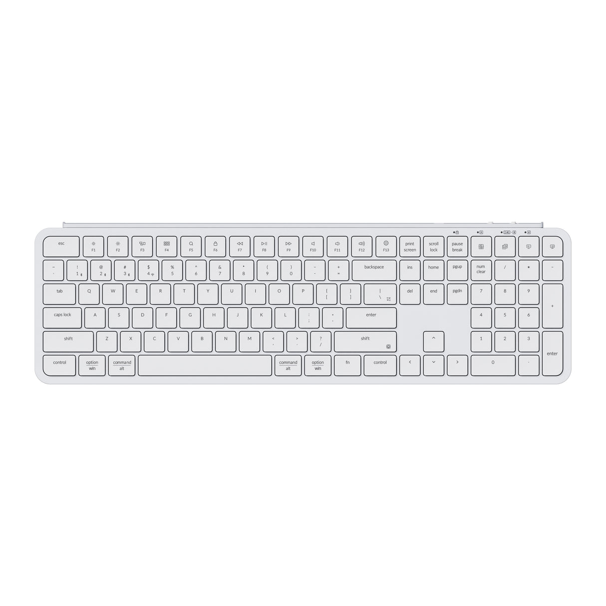Keychron B6 Pro Ultra Slim Wireless Keyboard full size Layout for Mac Windows Linux Ivory White 2