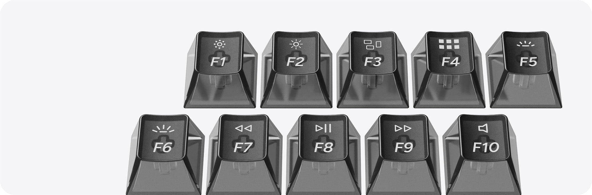 Cherry Profile Transparent PC Keycaps