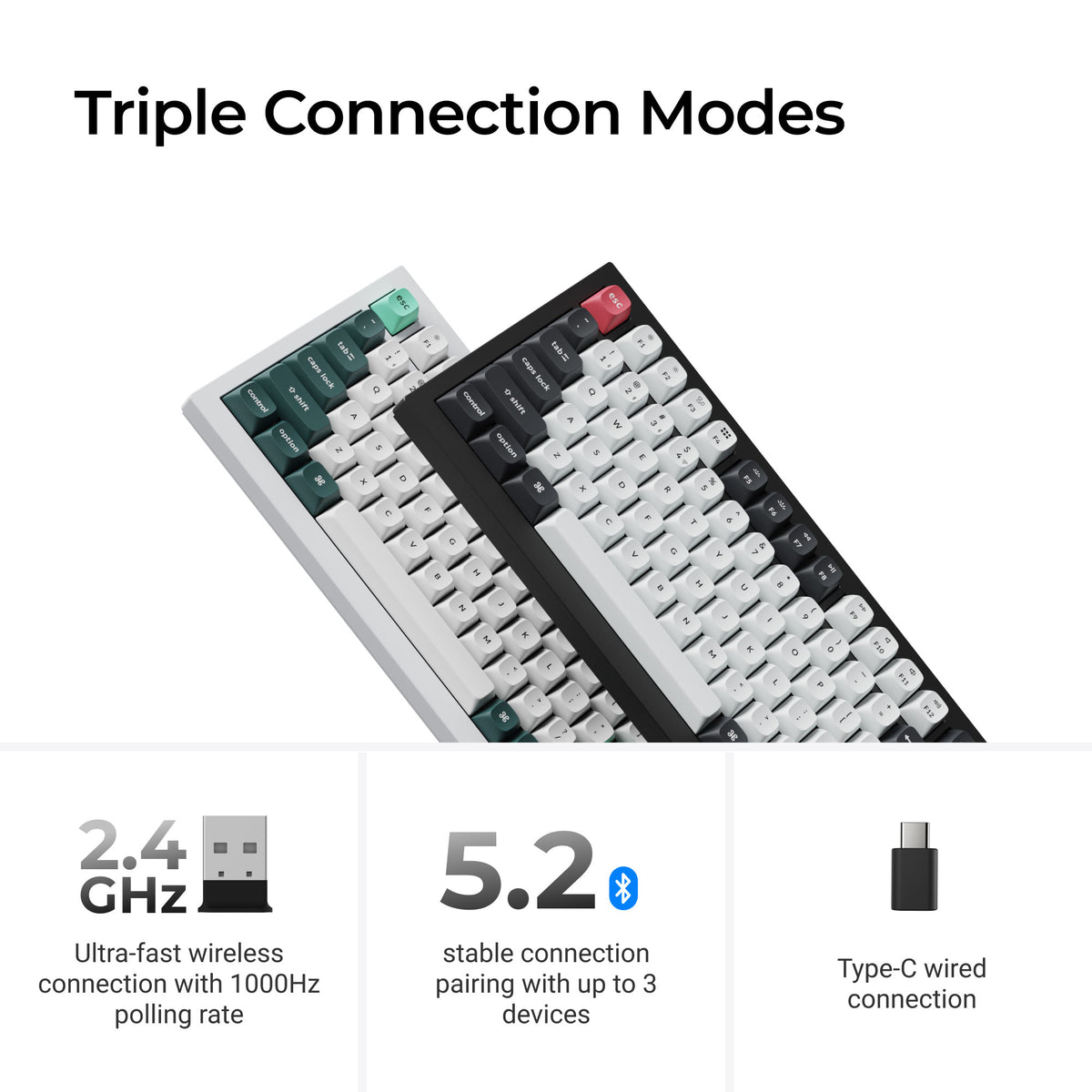 Keychron Q1 HE Triple Connection Modes
