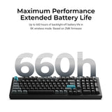 Keychron Q5_Ultra Wireless Hot Swappable Mechanical Keyboard Silk POM Switch-Battery