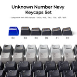 Unknown Number Navy Cherry Profile Dye-Sub PBT Full Keycap Set