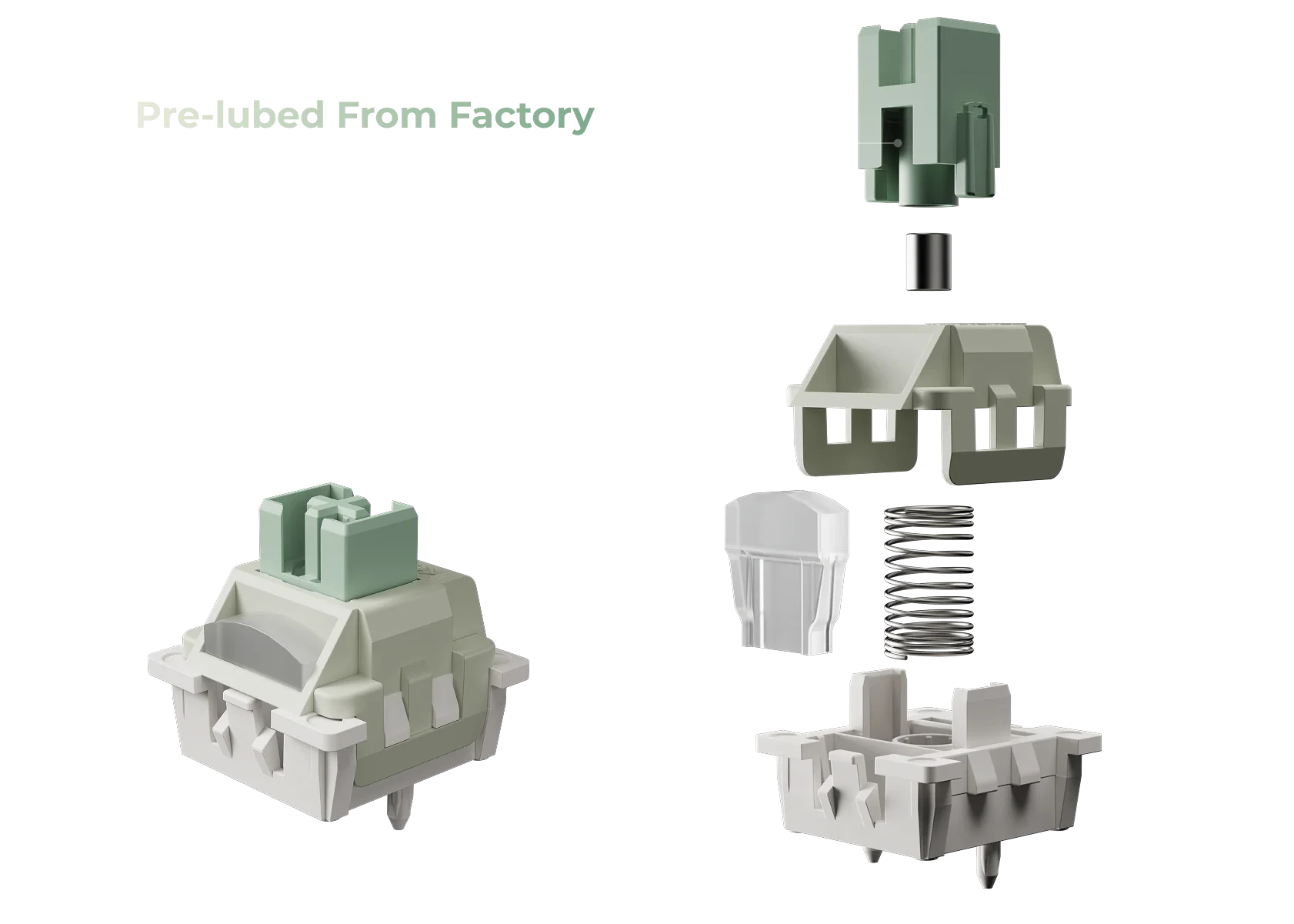 The Keychron V6 Ultra Hybrid 8K comes with a pre-Installed Keychron Ultra-Fast Lime Magnetic Switch — available in linear and tactile options, each offered in standard or silent versions. Built with premium POM for a smooth, ultra-stable feel and a satisfyingly soft, thocky sound.