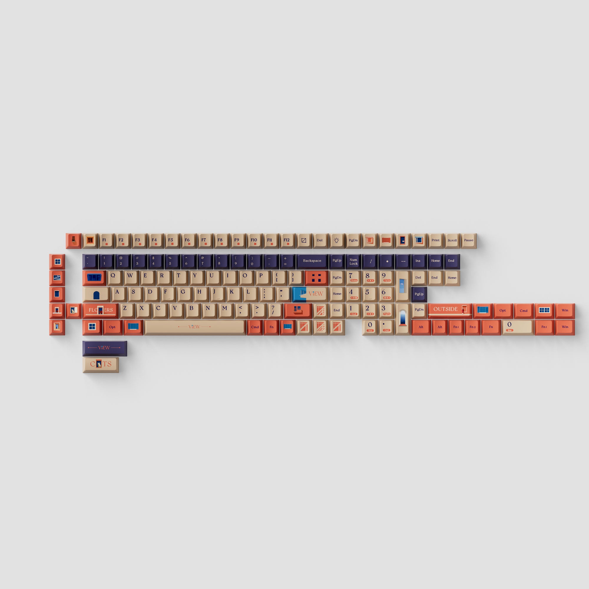 Window View - Cherry Profile Dye-Sub PBT Full Keycap Set