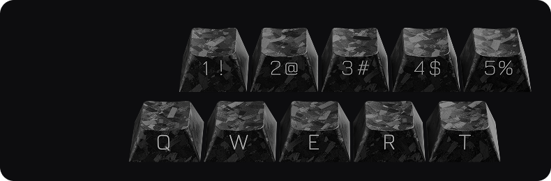 Side-Printed Carbon Fiber Keycaps